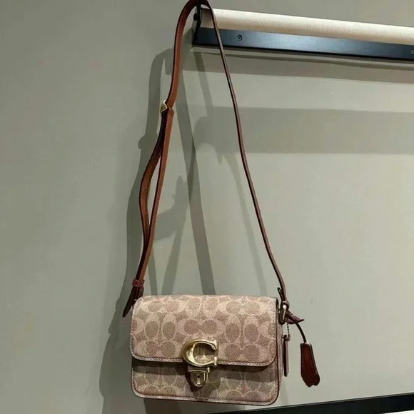 COACH Patent Signature Leather Studio  Shoulder Bag 19 NWT - Picture 10 of 13